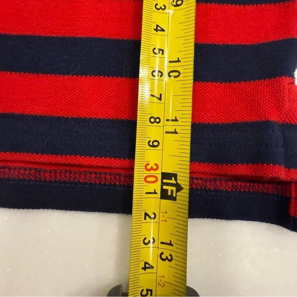 Ralph Lauren Toddler Boys Lot Of 2 Big Pony Romper /Striped Polo Shirt 12 Mo